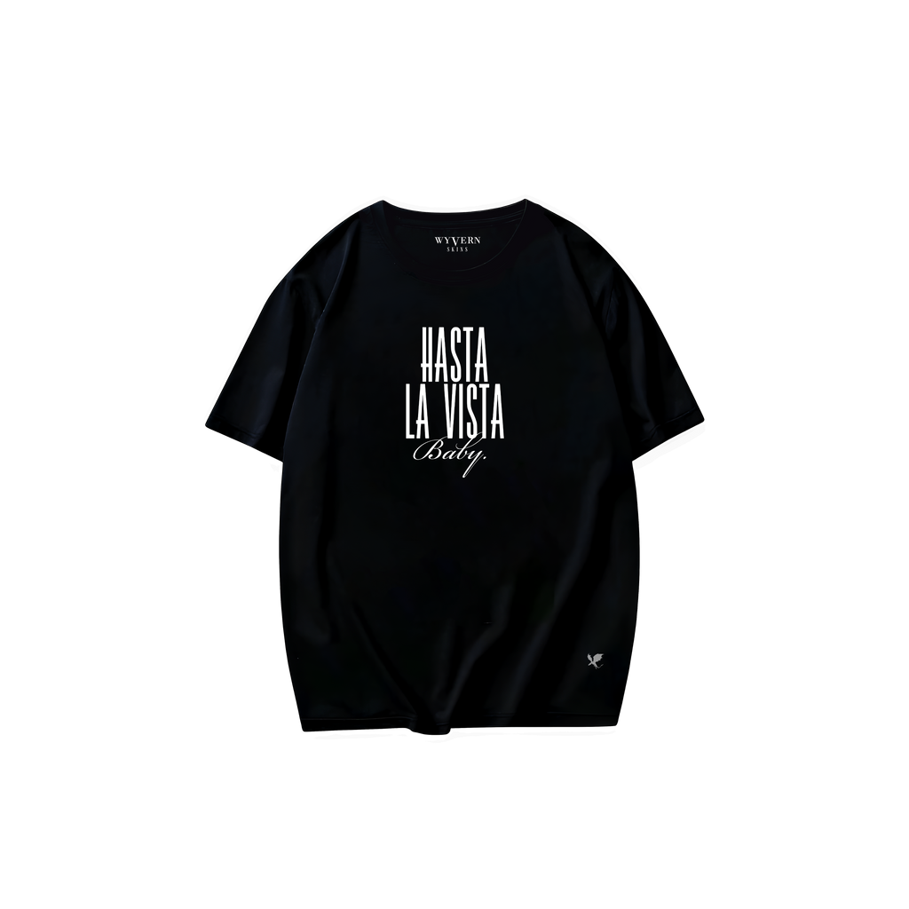 Hasta La Vista Oversized Black Tee